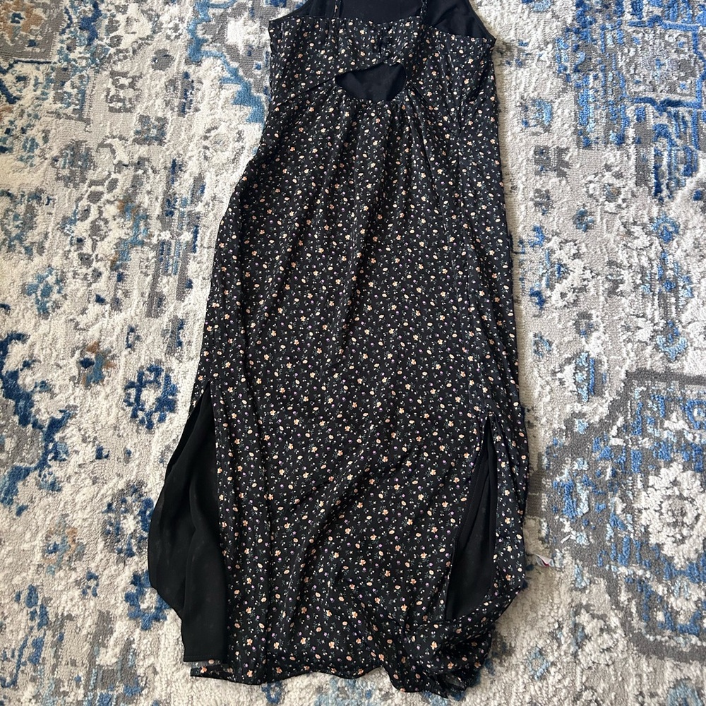 Black floral dress